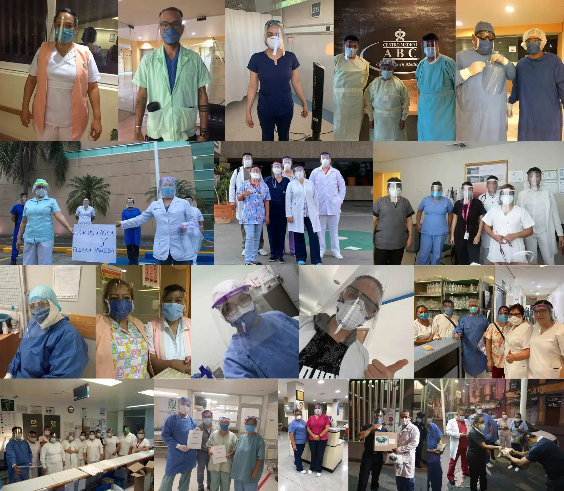 Nuestros héroes — personal médico y voluntarios del proyecto COVID